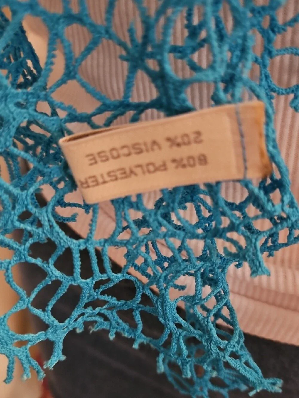 Turquoise Lace Knit Scarf - Women Accessories